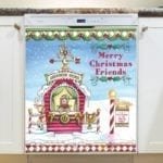 Christmas - Santa's Village #2 - Merry Christmas Friends - Reindeer Rides Dishwasher Sticker