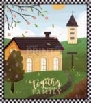 Cute Prim Country Village - Together We Make Family Dishwasher Sticker