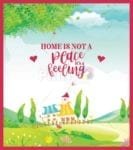 Cute Colorful Houses - Home is not a Place, it's a Feeling Dishwasher Sticker