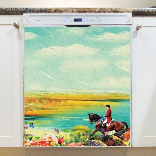 Seaside Galloping Dishwasher Sticker