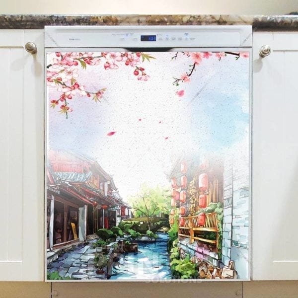 Little Chinese Street Dishwasher Sticker