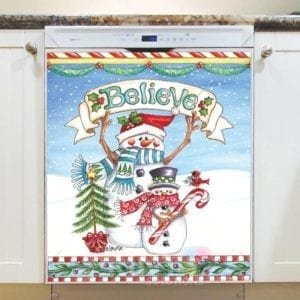 Christmas - Sweet Christmas Holiday #42 - Believe Dishwasher Sticker