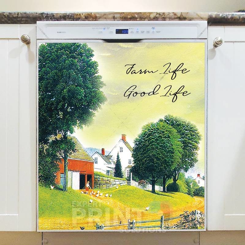 Farm Life Good Life Dishwasher Sticker