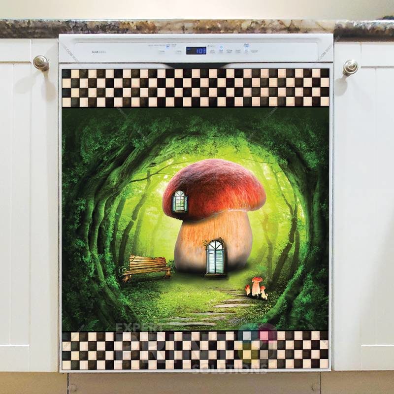 Little Mushroom House Dishwasher Sticker