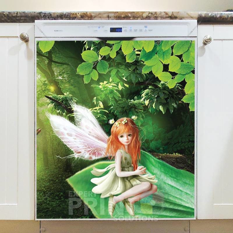 Little Flower Fairy Girl Dishwasher Sticker
