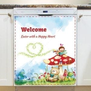 Fairyland Welcome - Enter with a Happy Heart Dishwasher Sticker