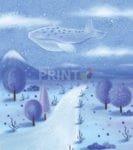 Whale Cloud Magic Dishwasher Sticker