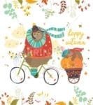 Lovely Cozy Autumn #37 - Happy Autumn Dishwasher Sticker