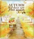 Lovely Cozy Autumn #24 - Autumn Days are Here Again Dishwasher Sticker