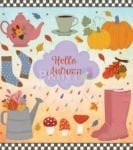 Lovely Cozy Autumn #17 - Hello Autumn Dishwasher Sticker