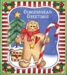 Christmas - Sweet Christmas Holiday #29 - Gingerbread Greetings Dishwasher Sticker