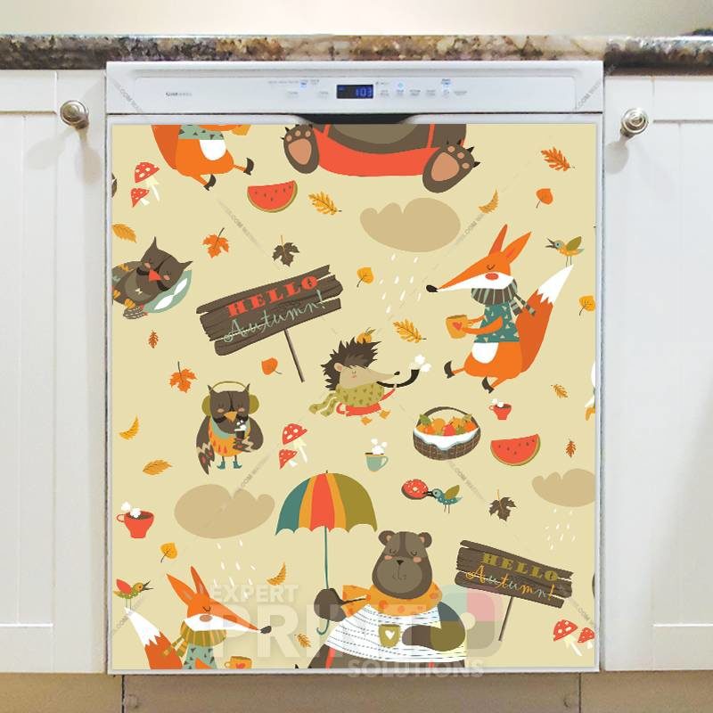 Lovely Cozy Autumn #13 Dishwasher Sticker