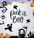 Cute Halloween Design #8 - Peek a Boo Dishwasher Sticker