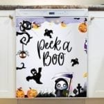 Cute Halloween Design #8 - Peek a Boo Dishwasher Sticker