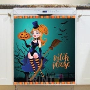Cute Halloween Design #6 - Witch Please Dishwasher Sticker