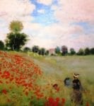 The Poppy Field near Argenteuil by Claude Monet Garden Flag