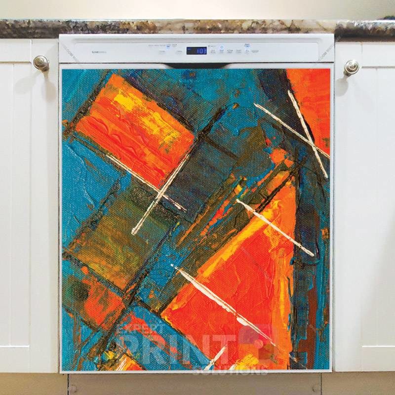 Colorful Abstract Design Dishwasher Magnet