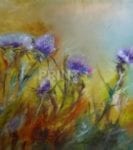 Foggy Summer Morning Garden Flag