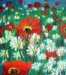 Beautiful Poppies and Dasies Garden Flag