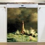 Stormy night at the Sea Dishwasher Magnet