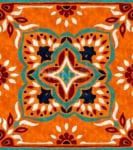 3174-bohemian-talavera-indian-pattern-7 Bohemian Talavera Indian Pattern #7 Garden Flag