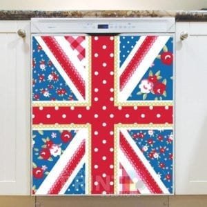 British Union Jack Patchwork Flag #1 Dishwasher Magnet