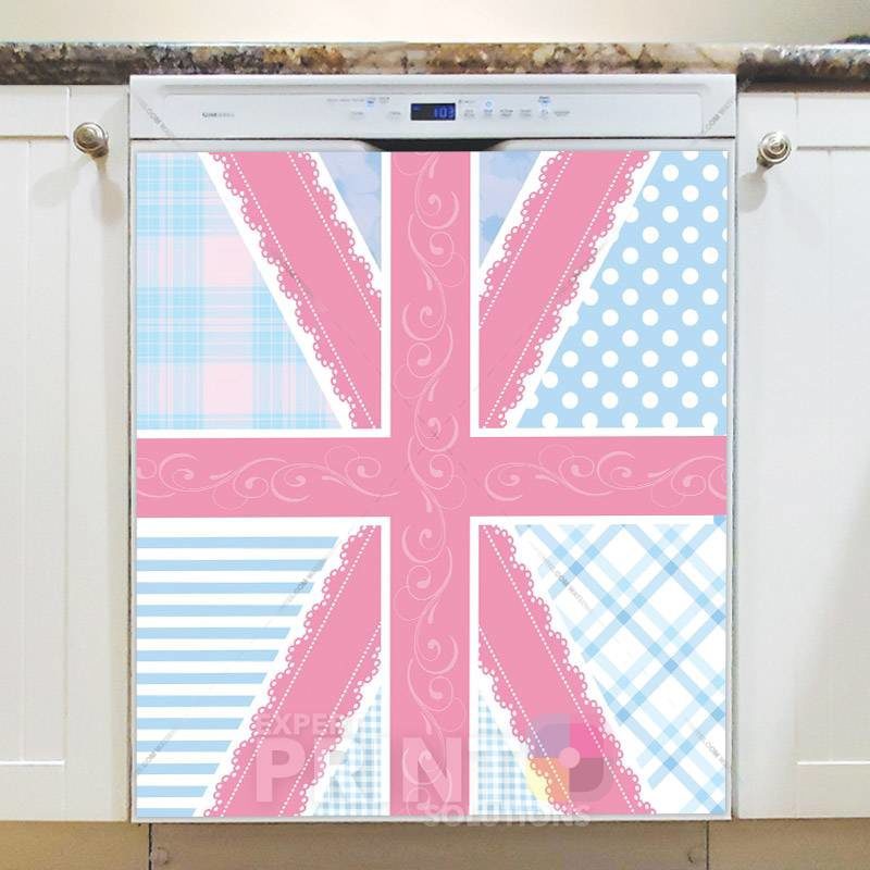 British Union Jack Patchwork Flag #2 Dishwasher Magnet