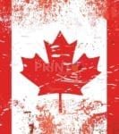 Grungy Canadian Maple Leaf Flag Garden Flag