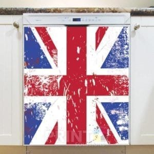 Grungy Union Jack British Flag Dishwasher Magnet