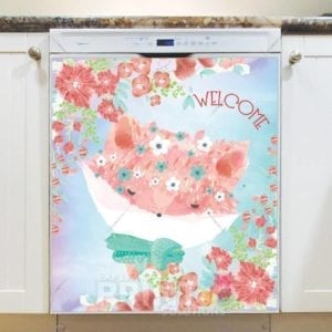 Cute Flower Fox Dishwasher Magnet