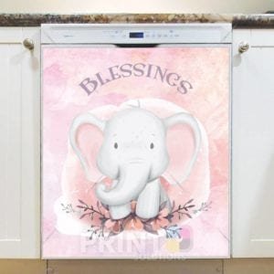 Cute Little Elephant Blessings Dishwasher Magnet