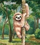 Cute Smiling Sloth Garden Flag