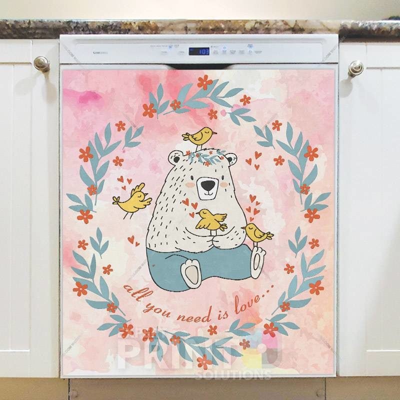 Bear and Birds Dishwasher Magnet