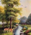 3241-summer-deer-family Summer Deer Family Garden Flag
