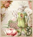 Vintage Angel Lamb Garden Flag