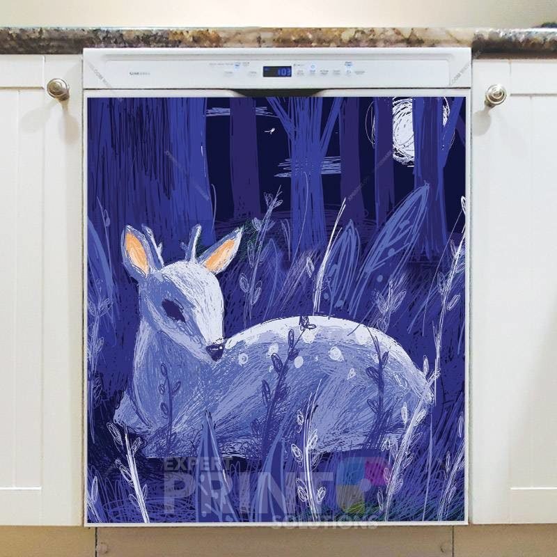 Midnight Forest Deer Dishwasher Magnet