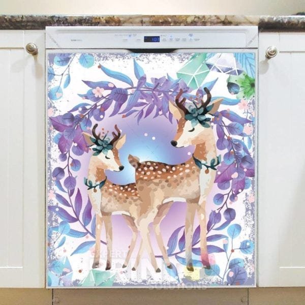 Mom and Baby Deer Dishwasher Magnet