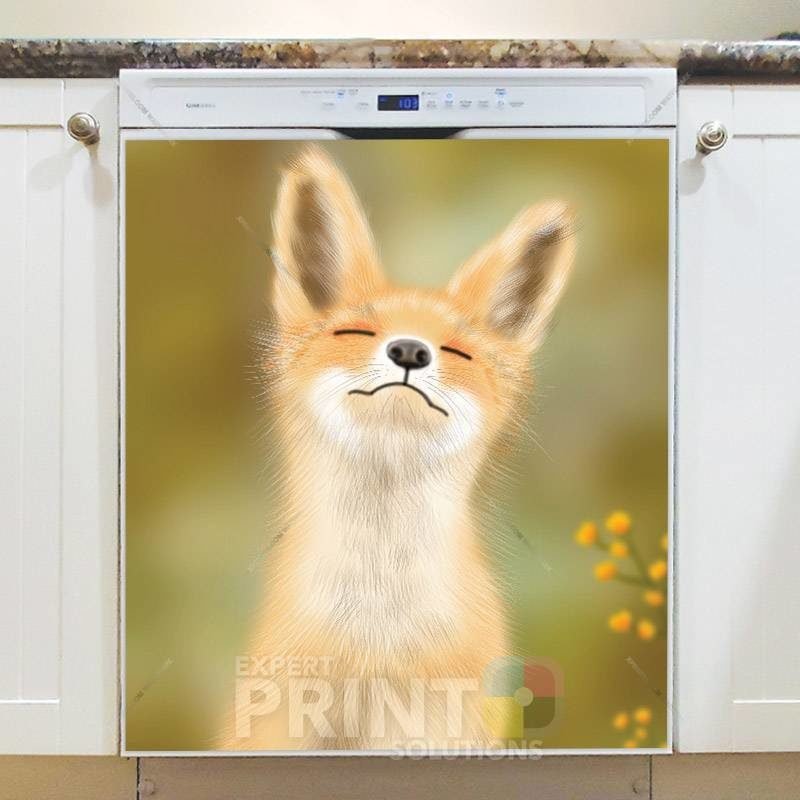 Cute Spring Fox #2 Dishwasher Magnet