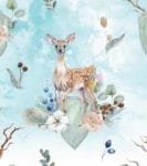 Young Deer and Flowers Garden Flag