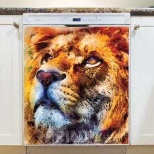 Angry Lion Face Dishwasher Magnet