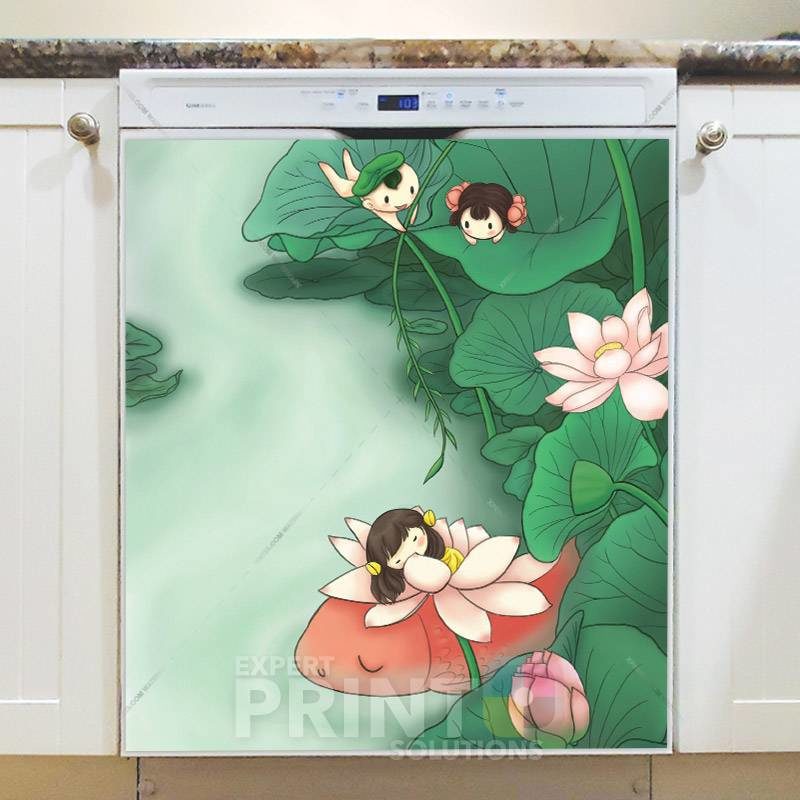 Fairies and a Goldfish Dishwasher Magnet