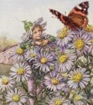 Victorian Vintage Flower Fairy and Butterfly Garden Flag