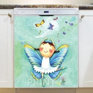 Cute Little Dancing Butterfly Fairy Dishwasher Magnet