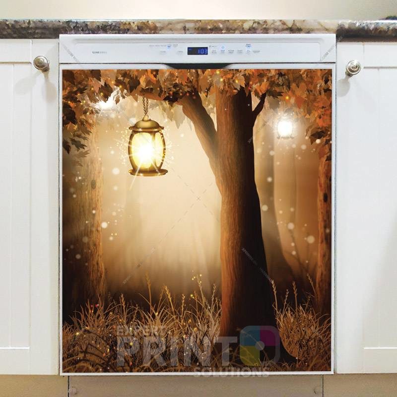 Midnight Fireflies and Lanterns Dishwasher Magnet