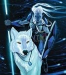 White Wolf and a Hunter Garden Flag