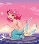 Cute Young Mermaid Garden Flag