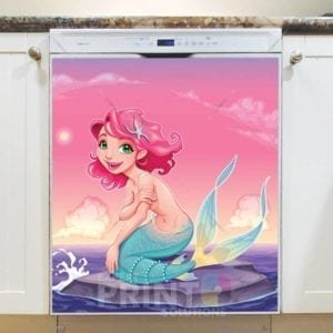 Cute Young Mermaid Dishwasher Magnet