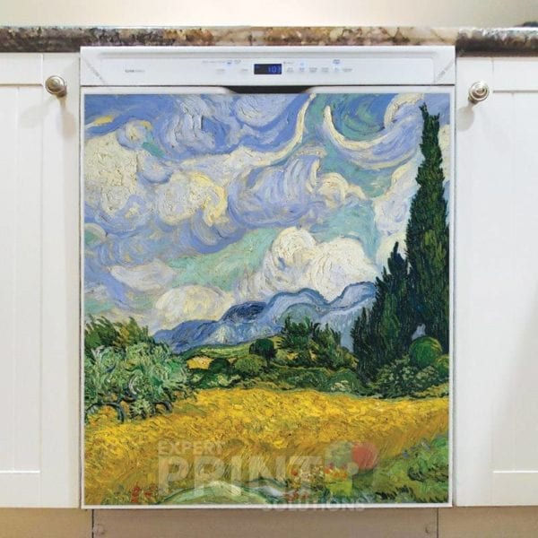 3404-wheat-field-with-cypresses-by-vincent-van-gogh-dishwasher-magnet Wheat Field with Cypresses by Vincent van Gogh Dishwasher Magnet