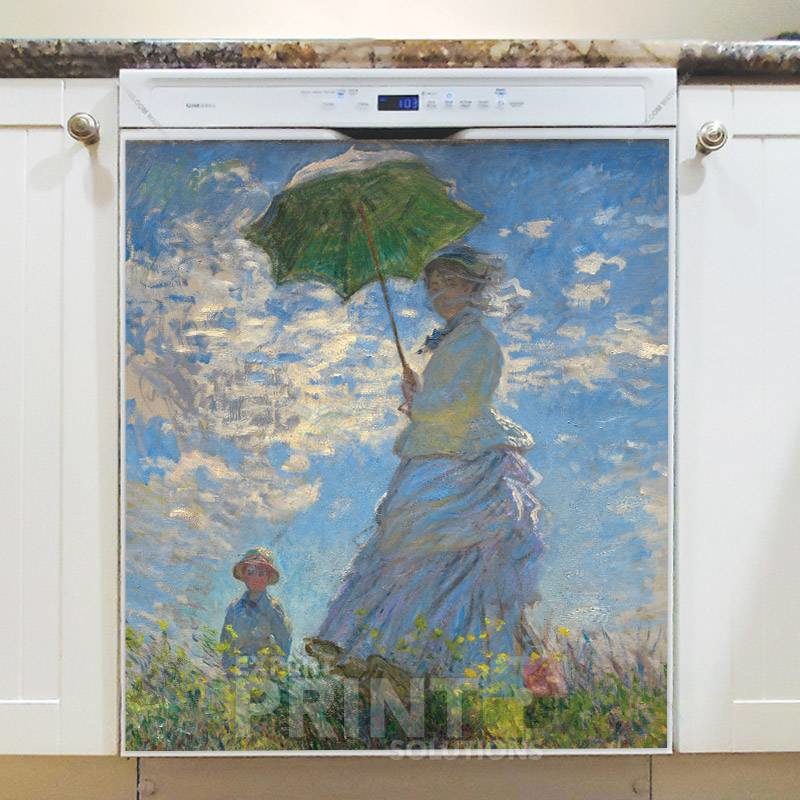 Madame Monet and Her Son by Claude Monet Dishwasher Magnet