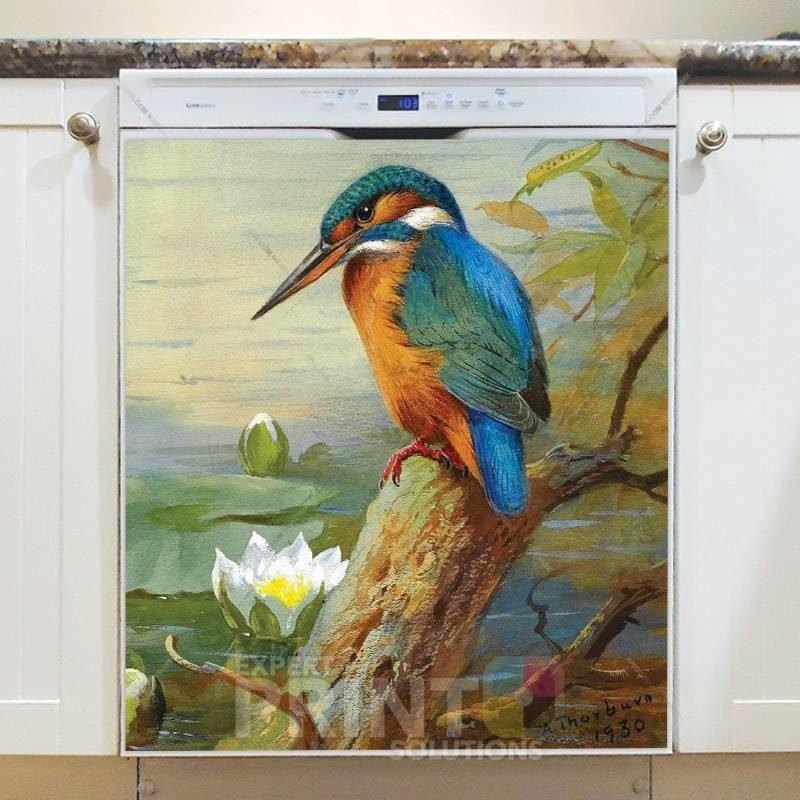 Beautiful Kingfisher Above the Pond Dishwasher Magnet